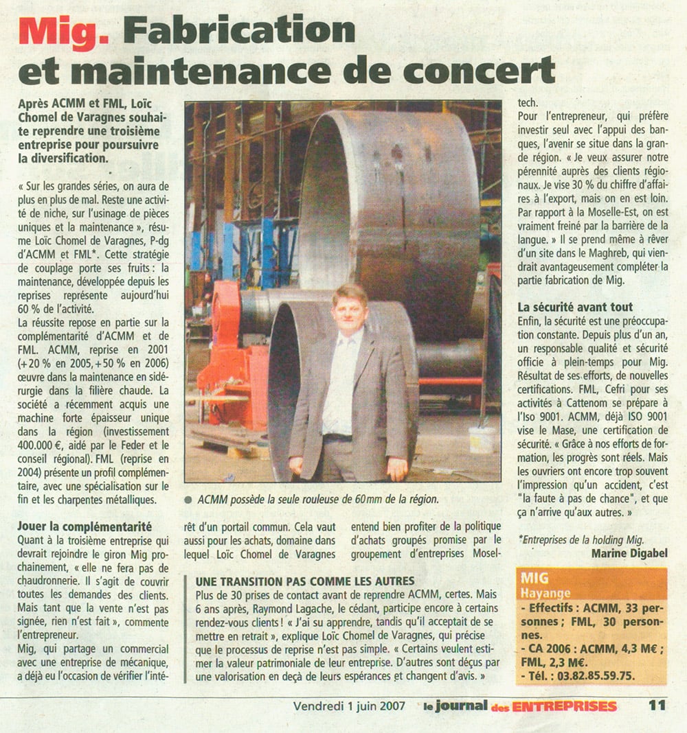 Le journal des entreprises • Juin 2007